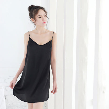 Adult simulation silk suspender skirt