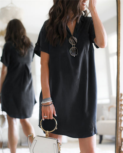 Elegant And Comfortable Linen Silk Dress