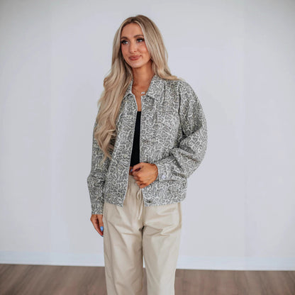 Urban Edge Printed Denim Jacket