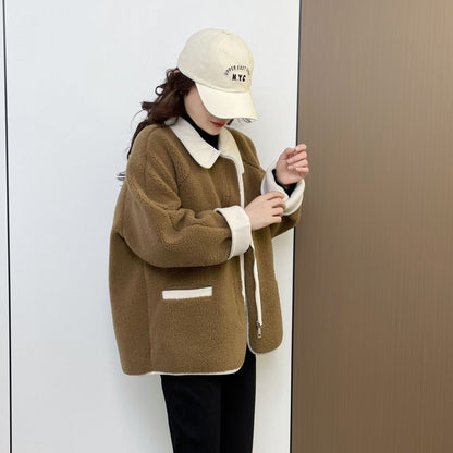 LuxeBlend Contrast Wool Coat