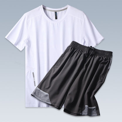 Sports Men's Summer Thin Ice Silk Casual Suit