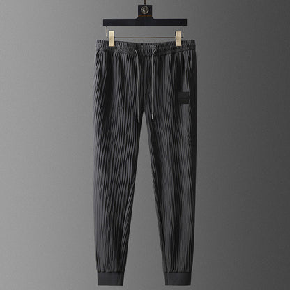 Summer High Elasticity Ice Silk Leisure Sports Suit Men