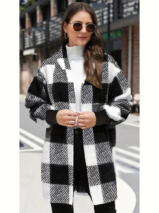 PlaidLuxe Plush Coat