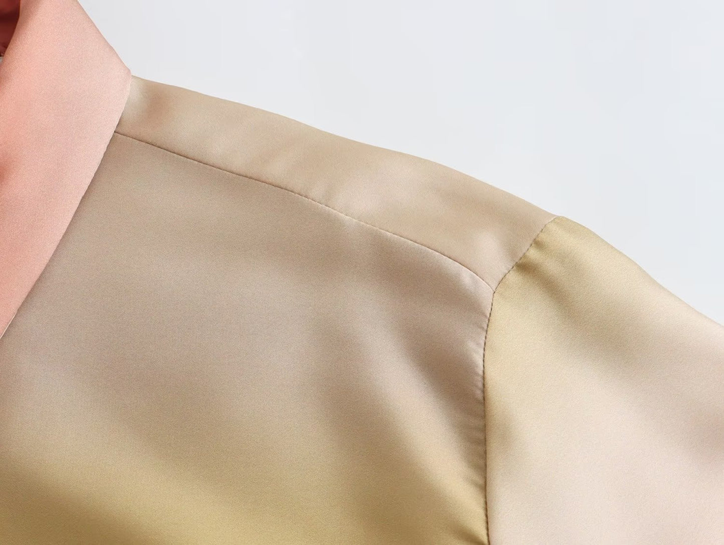 Tie-dyed Shirt Silk Satin Skirt