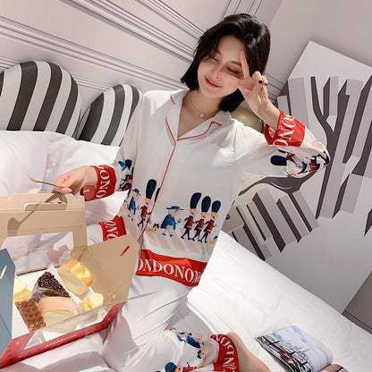 Ice silk fashion long sleeve suit