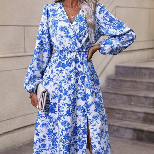BloomVera Lace-Up Midi Dress