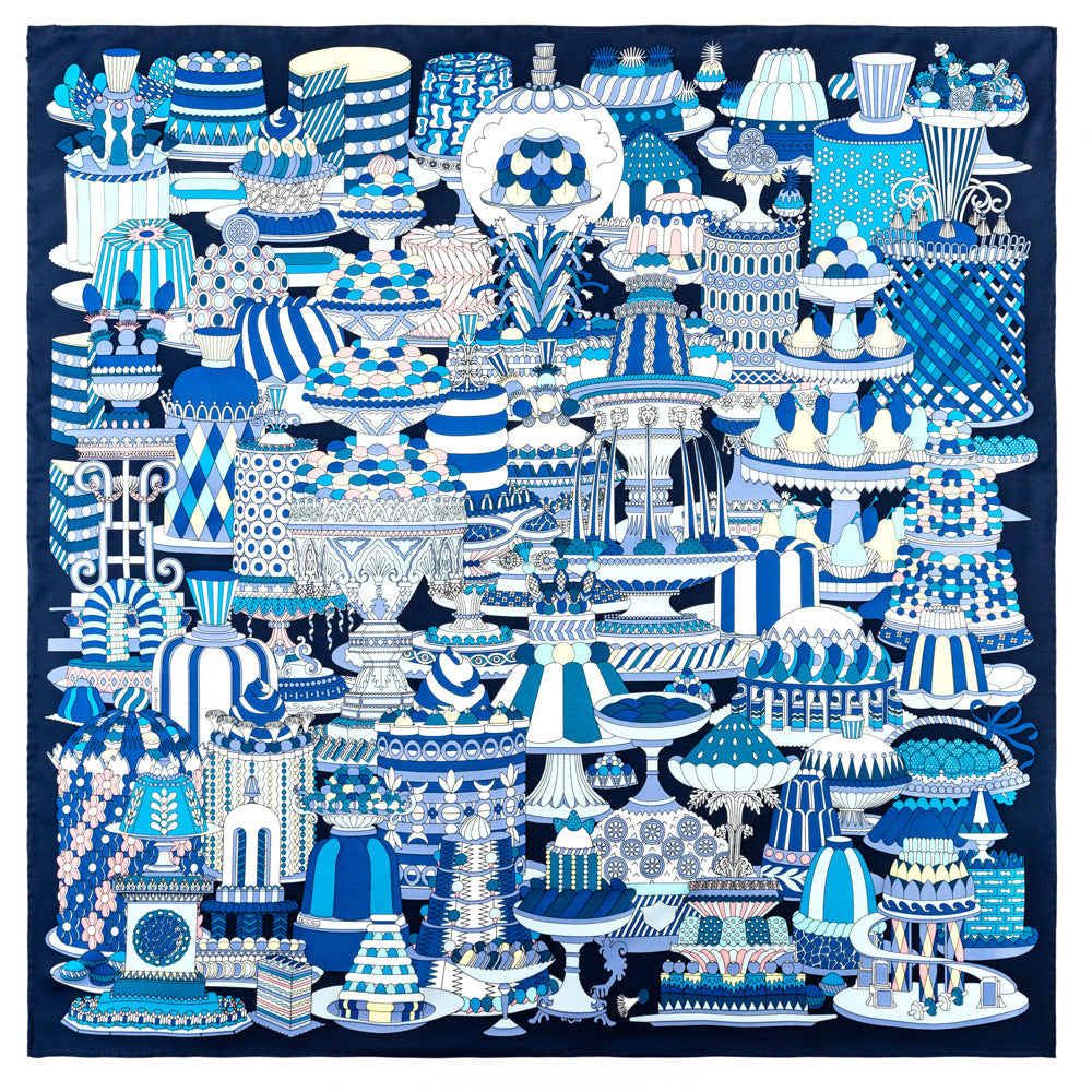 Women's Hand Rolled Printed Silk Scarf