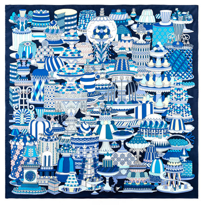 Women's Hand Rolled Printed Silk Scarf