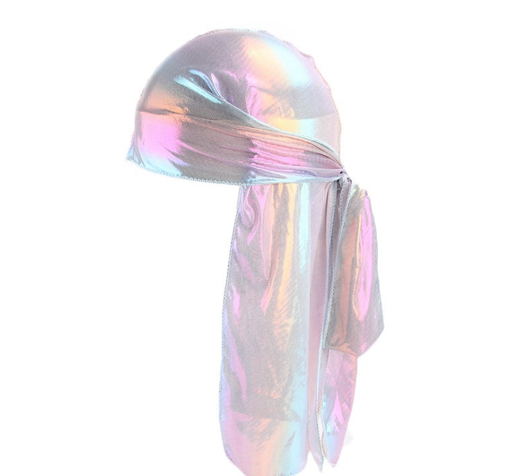 Laser simulation silk long tail pirate hat