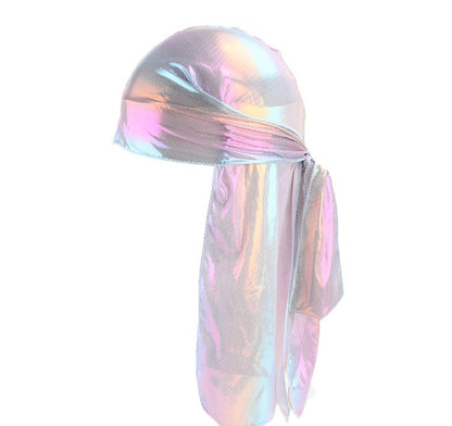 Laser simulation silk long tail pirate hat