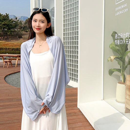 Sun Protection Cardigan Thin Women's Ice Silk Coat