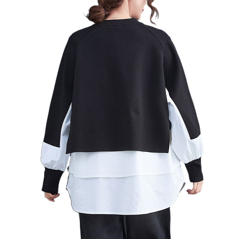 DualTone Layered Luxe Sweatshirt