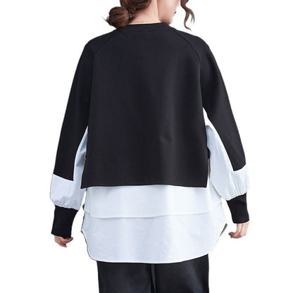 DualTone Layered Luxe Sweatshirt