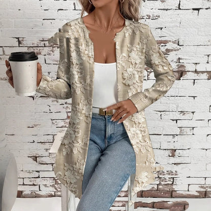 ArtEase Printed Mid-length Jacket
