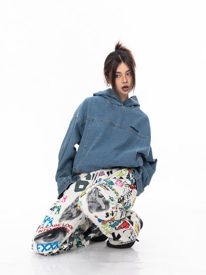 IndiFade Hooded Denim Pullover