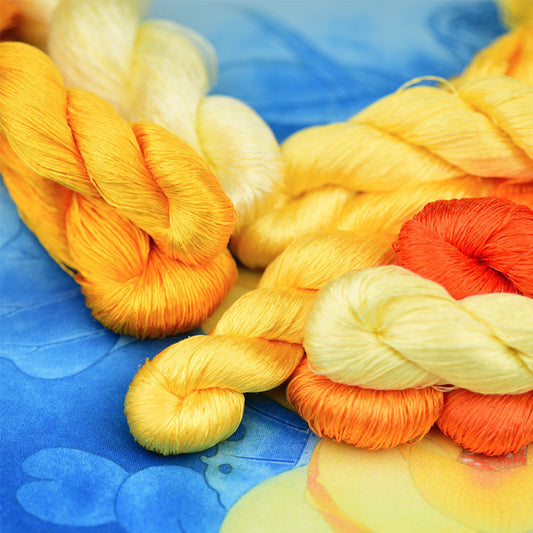Hand-embroidered Silk Thread Tangled