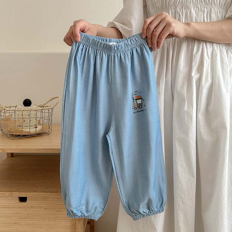 Cartoon Sports Pants Ice Silk Anti-mosquito Thin