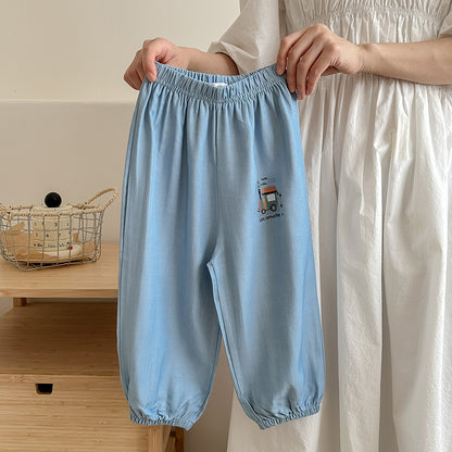 Cartoon Sports Pants Ice Silk Anti-mosquito Thin