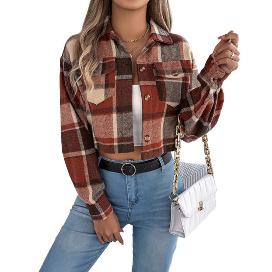 PlaidCharm Contrast Wool Jacket