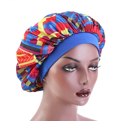 African silk printed long tail cape
