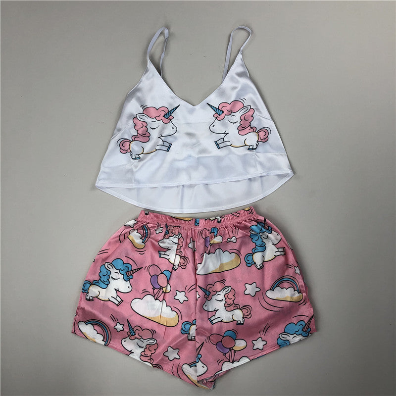 Ice silk sling pajamas