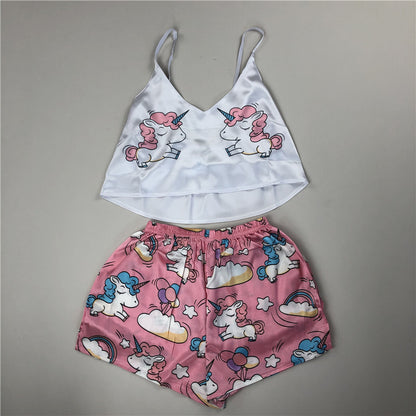 Ice silk sling pajamas