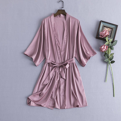 Women's ice silk pajamas nightdress