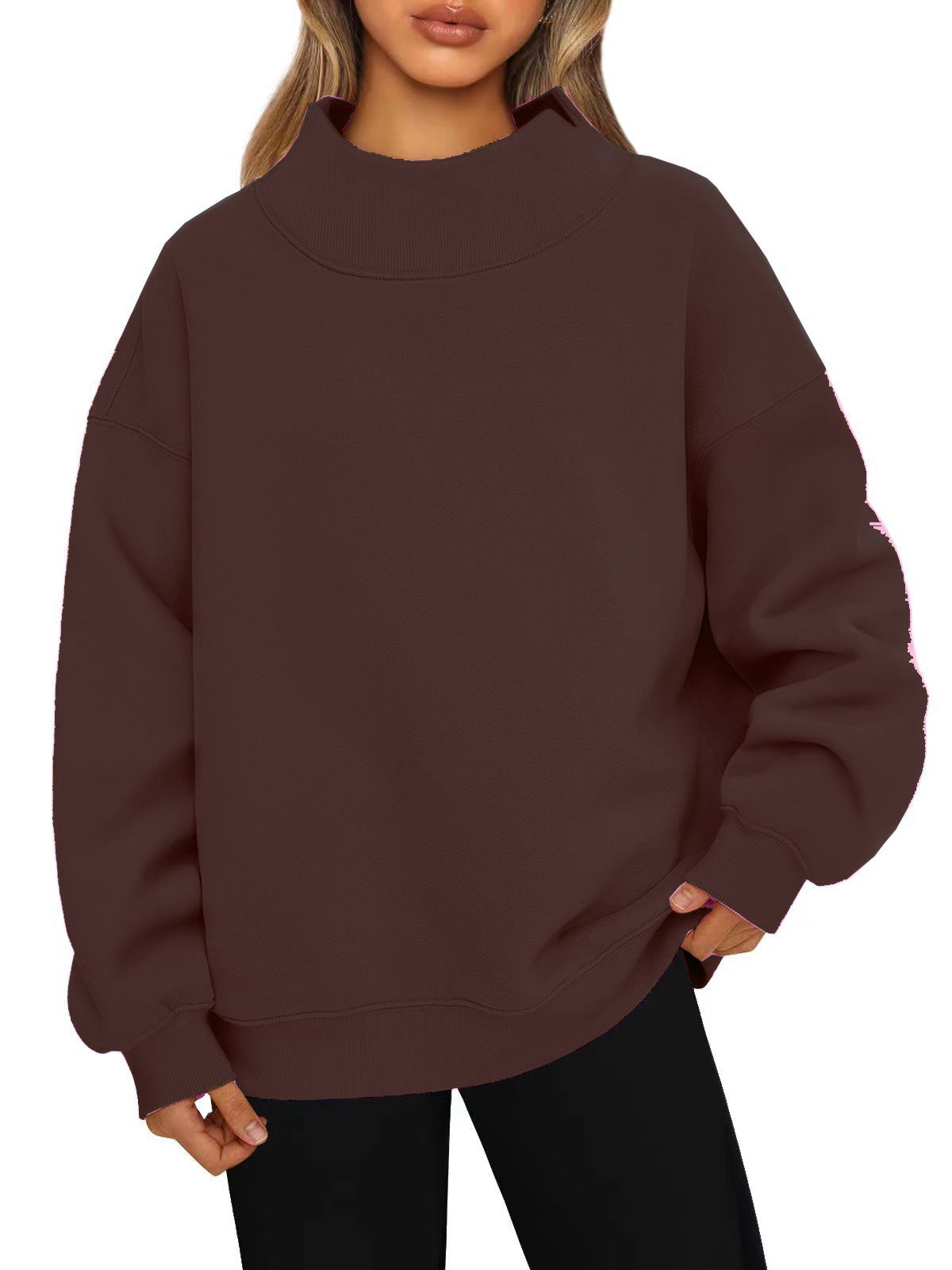 CozyTurtleneck Fleece Hoodie