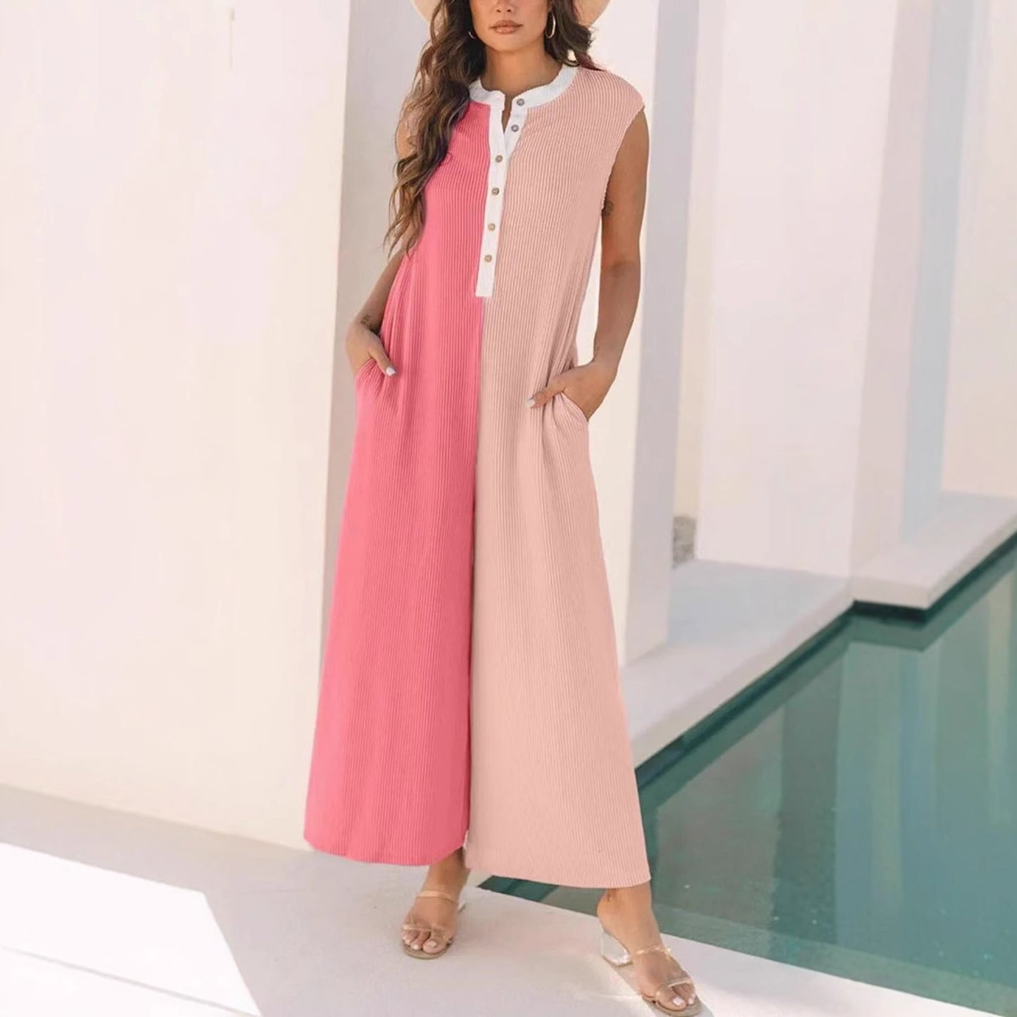 ChromaEase™ Colorblock Jumpsuit