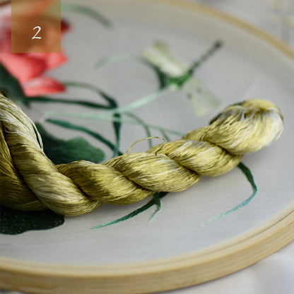 Famous Ancient Embroidery Art Silk Gradient Embroidery Line
