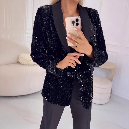 GlimmerVogue Sequin Jacket