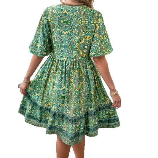 VivaMuse Printed Day Dress