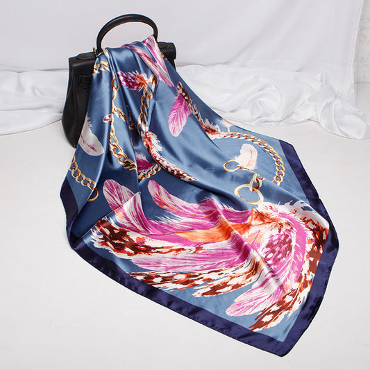 Digital Printed Square Silk Scarf