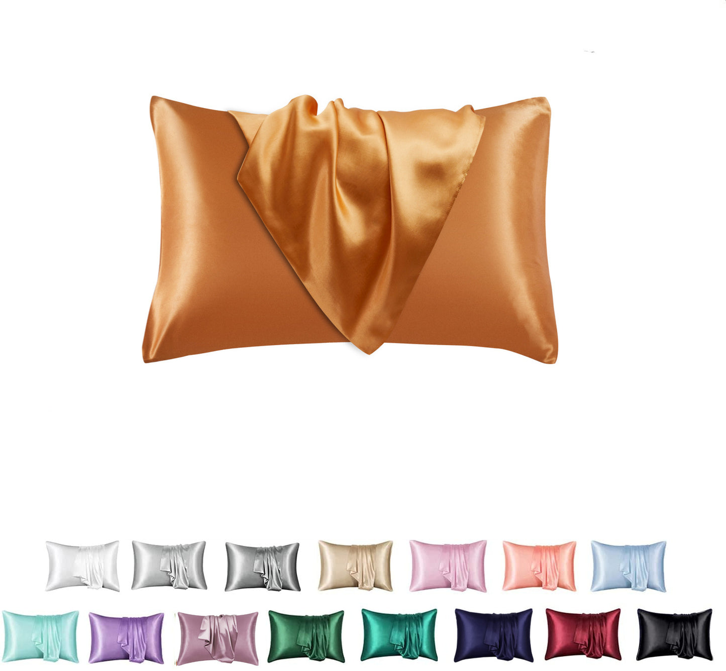 Silk-like Solid Color Pillowcase
