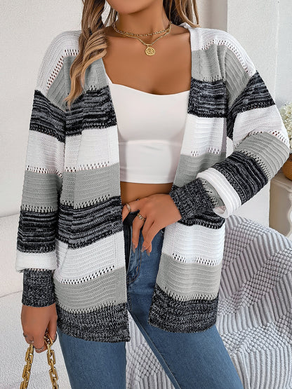 Luniva Stripe Lantern Cardigan