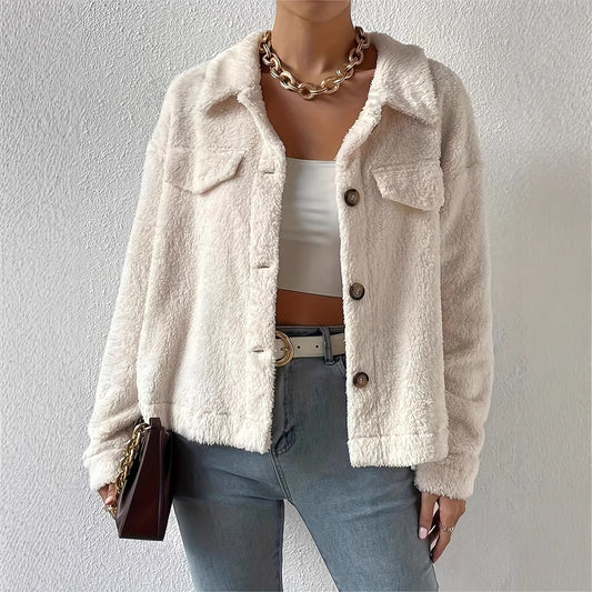 Ivory Luxe Velvet Coat