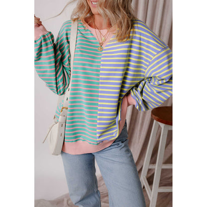 Vivid Stripes Relaxed Sweatshirt