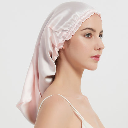 Silk Long Tube Nightcap Hair Care Thermal Heat Cap