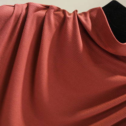 Ice silk thread half high neck sleeveless t-shirt