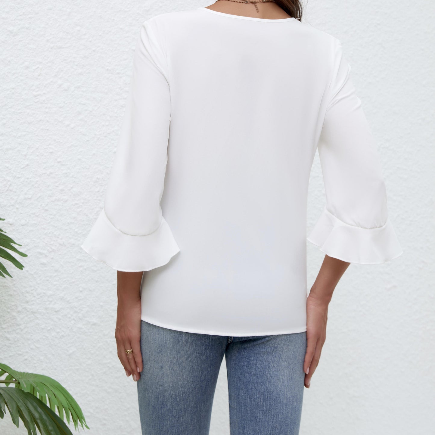 VivaFlair Ruffle Sleeve Blouse
