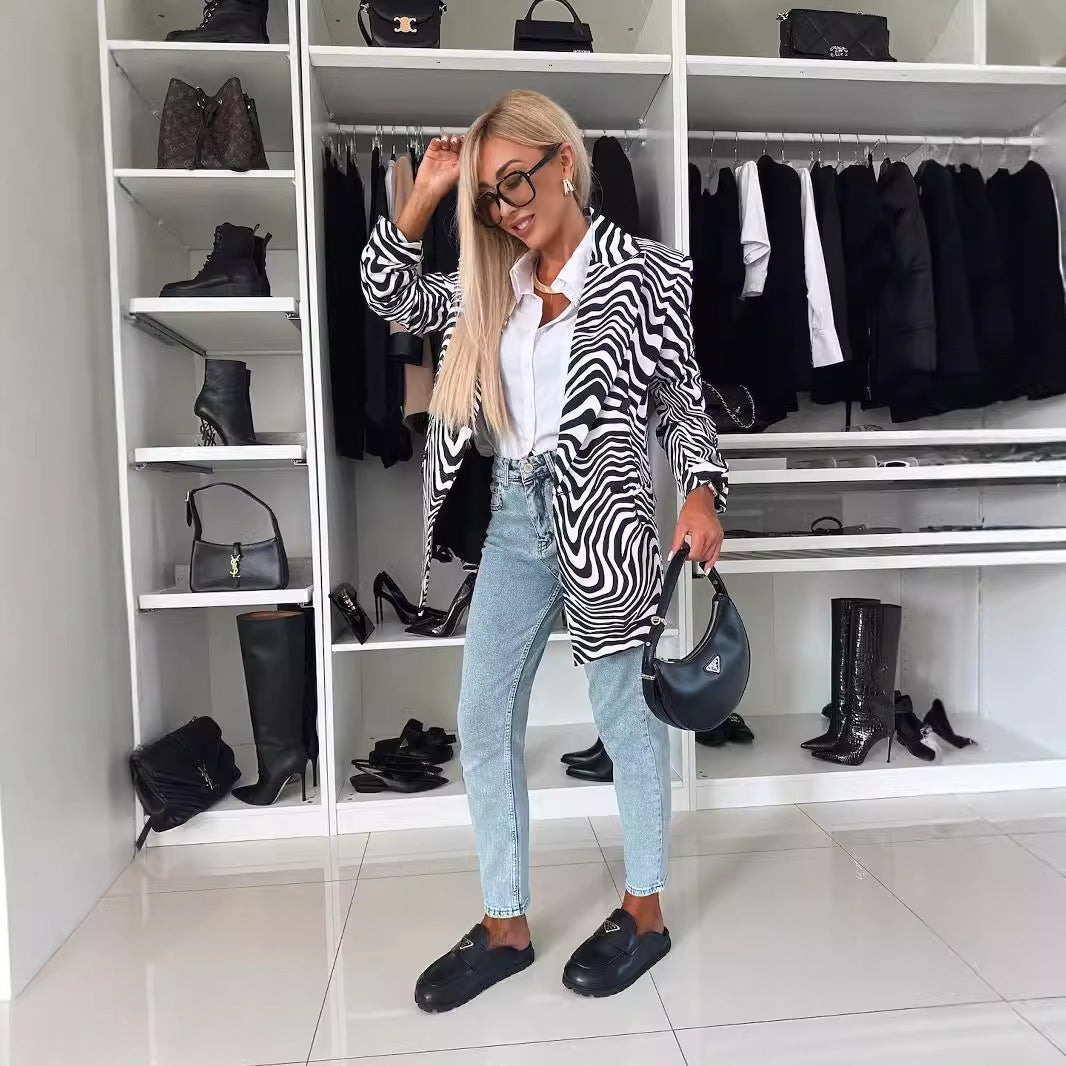 WildElegance Zebra Suit Coat