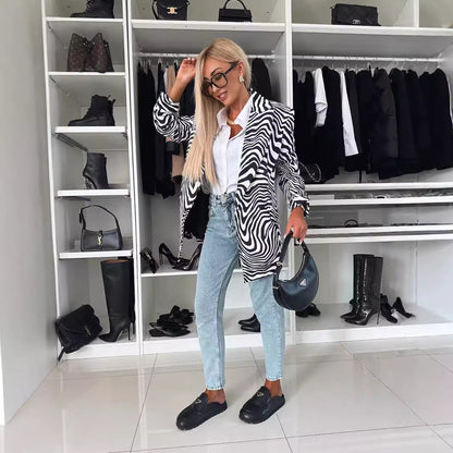 WildElegance Zebra Suit Coat
