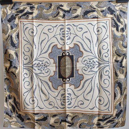 Sunscreen Twill Silk Chinese Square Scarf Hand-rolled