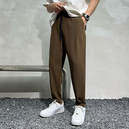 Fashion Summer Ice Silk Casual Pants Men