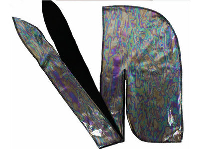 Bright color embroidered silk long tail scarf