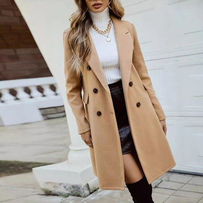 Elegra™ Double-Breasted Wool Coat