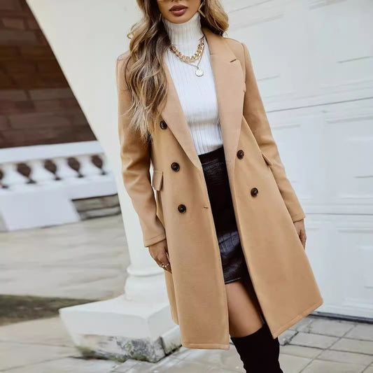 Elegra™ Double-Breasted Wool Coat