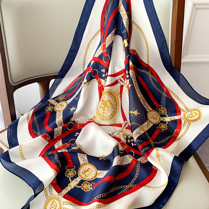 Artificial Silk Decorative Scarf Sunscreen Shawl Scarf