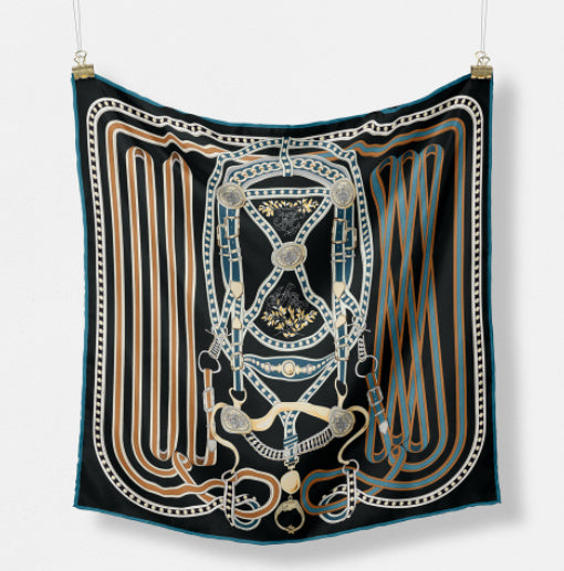 Fashion Simple Print Twill Versatile Temperament Silk Scarf