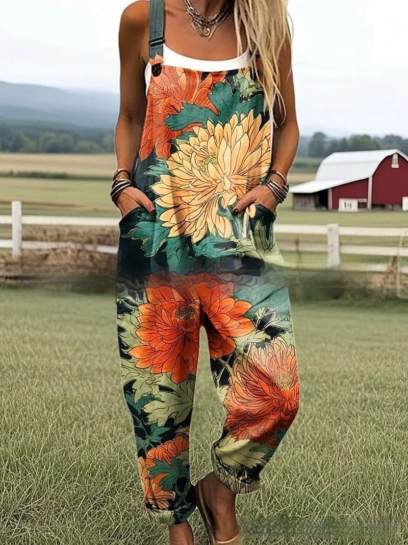 BlossomVerve™ Floral Jumpsuit